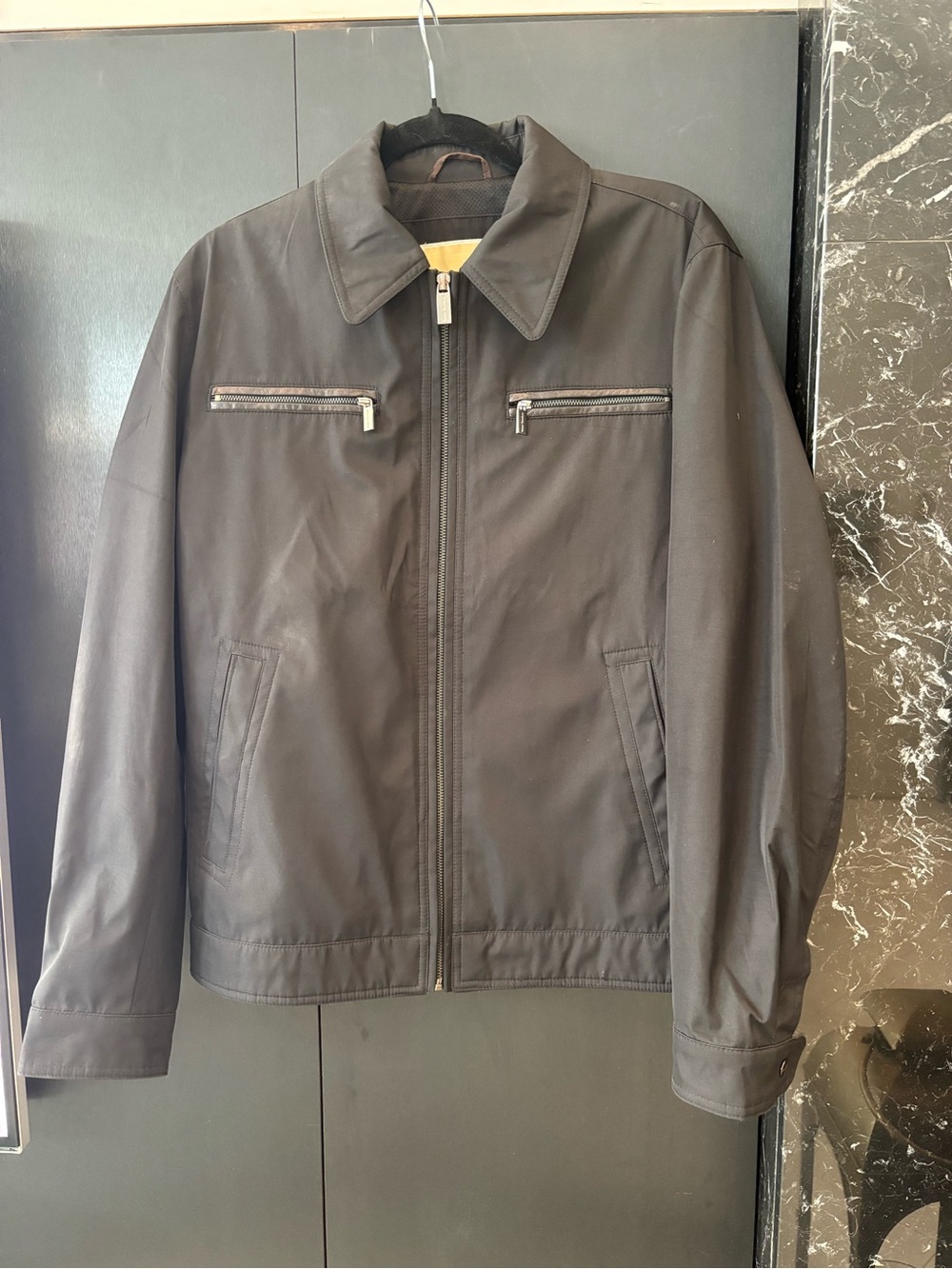 Men's Michael Kors Black Zip-Front Jacket - Casual Lightweight Coat
